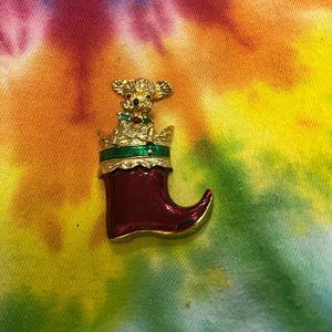 Gerry's Christmas Stuffed Stocking Pin/Pendant/Brooch